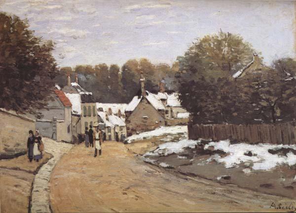 Alfred Sisley Early Snow at Louveciennes oil painting image